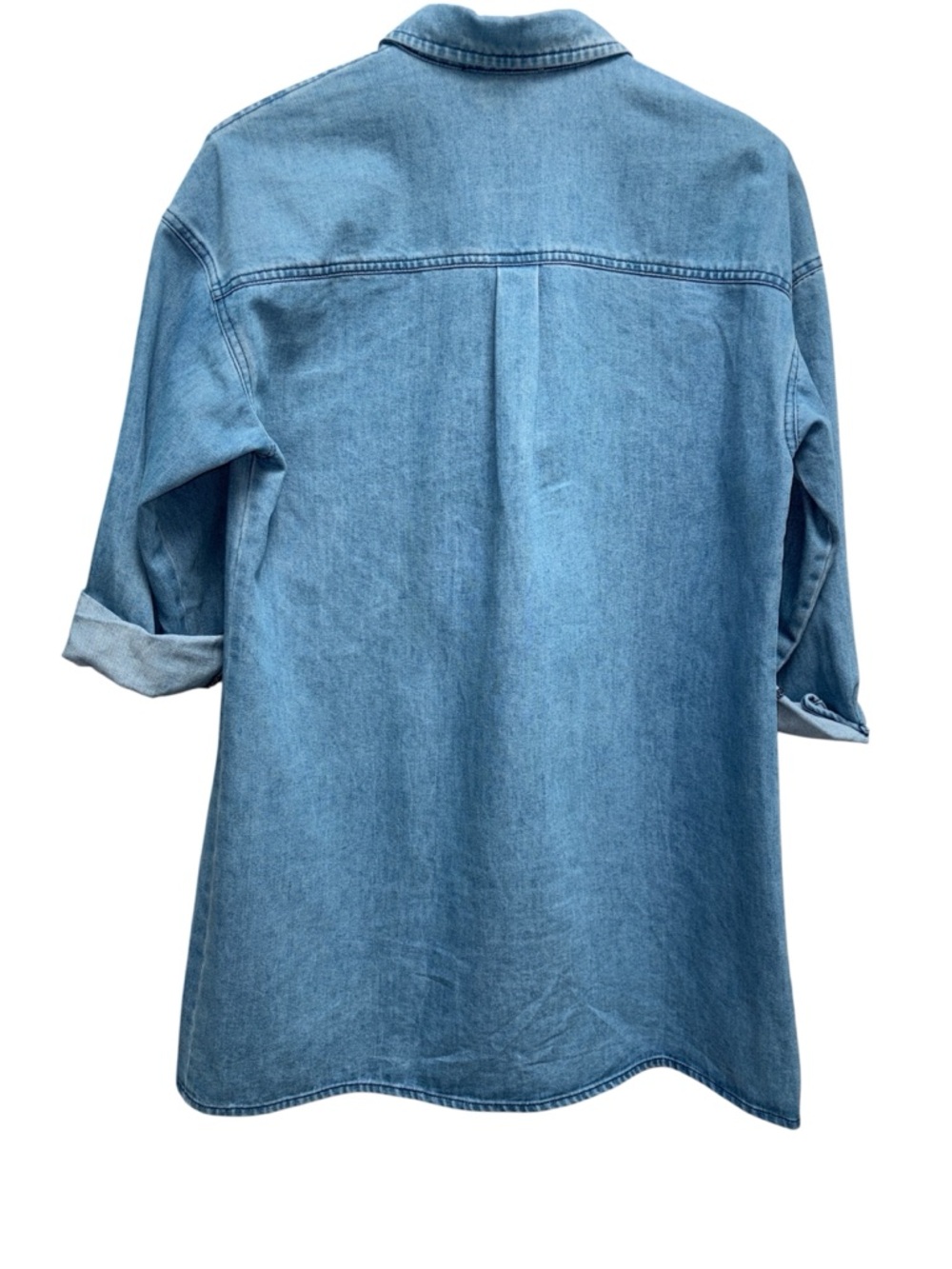 Mare Mare x Anthropologie Blue Denim Button-Up Shirt dress Medium - Picture 2 of 7